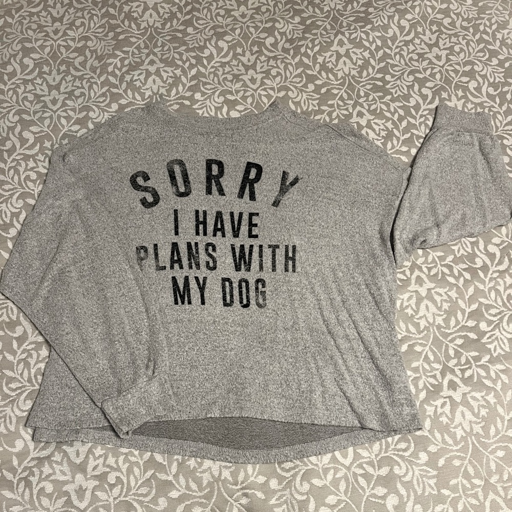 Slightly cropped sweater. Casual and comfy!
